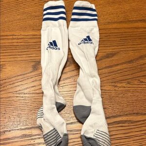 Adidas Men's White and Gray Crew Socks/8